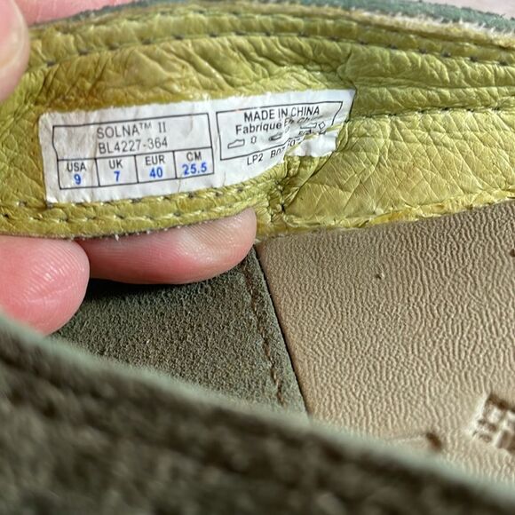 Columbia Solna II Women’s Size 9 Soft Green Leather Thong Flip Flop Sandals - Picture 6 of 11